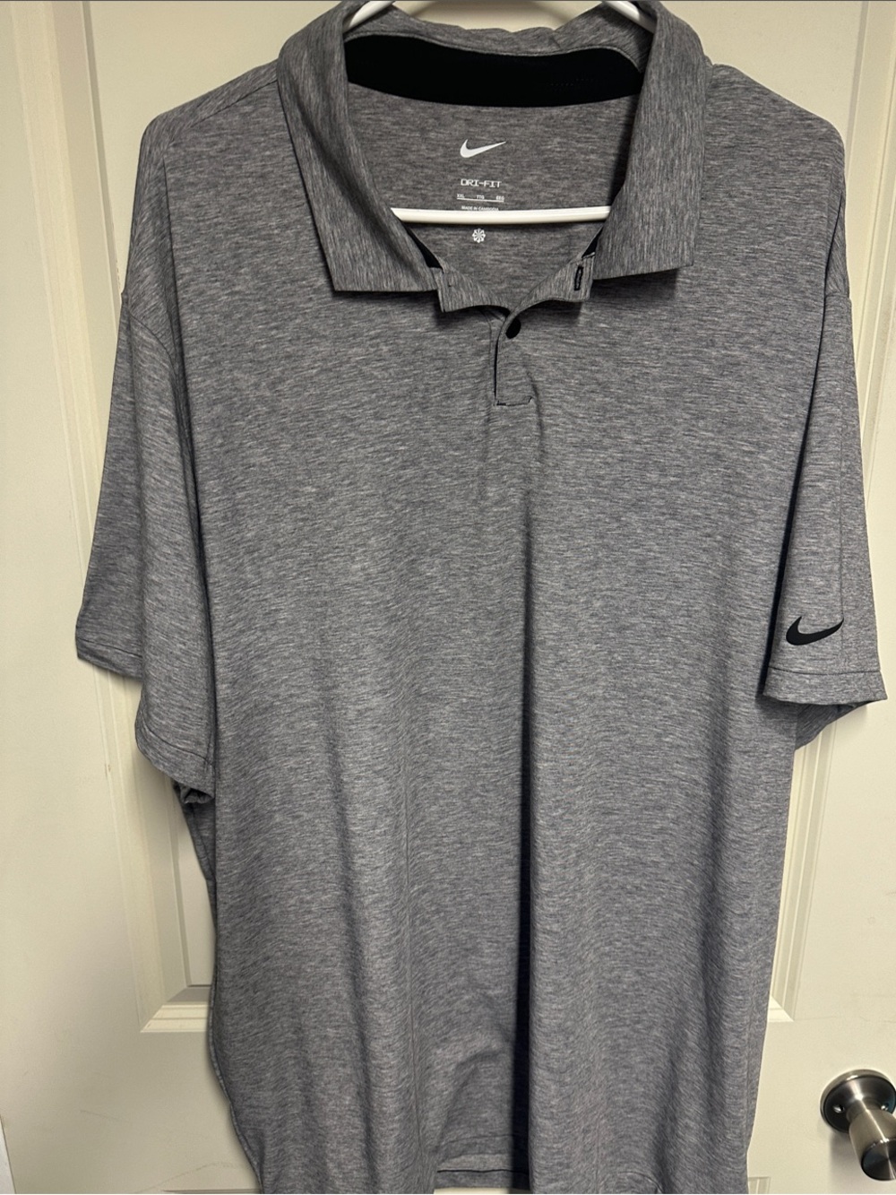 Nike Men’s Heather Gray Polo Shirt Size XL